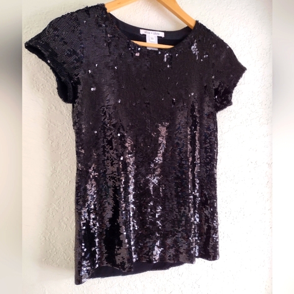Alice + Olivia Embellished Sequined Tee - Picture 5 of 8